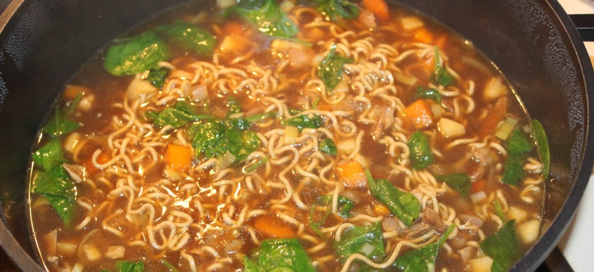 Duck noodle soup