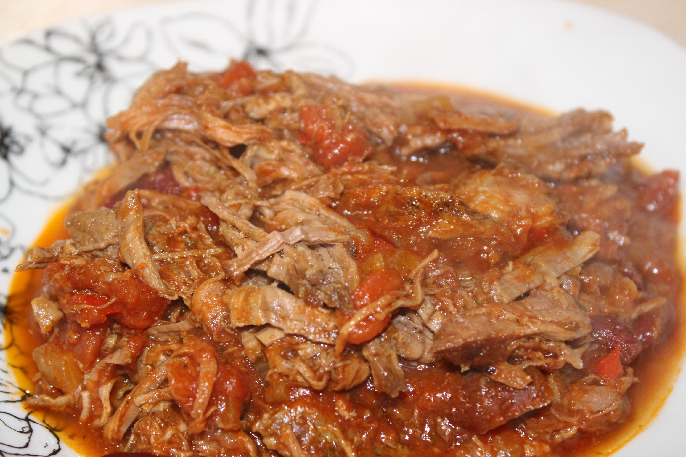Pulled beef con carne
