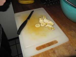 12 Skær bananer i skiver