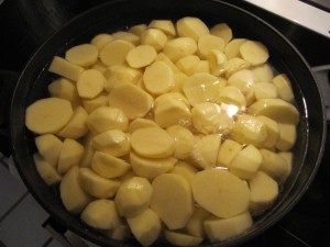 3 skær mange kartofler