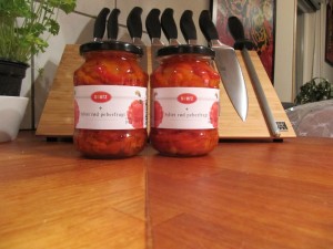 4 syltede paprika