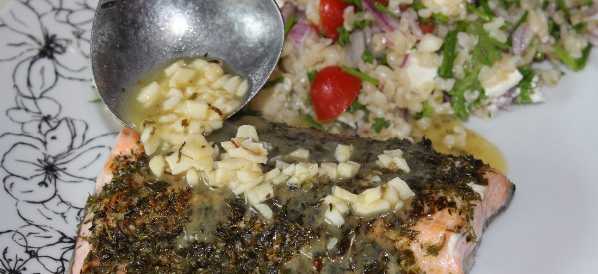 Ørred med citron-smør sauce