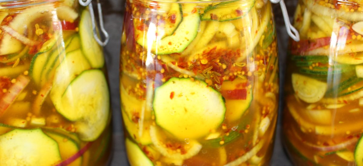 Syltede courgetter med chili
